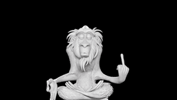 Zen Monkey Shaman Incense Stick Holder 3d model