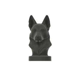 German Shepherd Dog Bust - 3D Printable STL 3MF File - Pet Memorial Statue - Dog Model Download 3d model