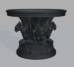 Gargoyle Pedestal Plate 3d model