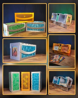 Folding Card Box with multiple panel styles 3d model