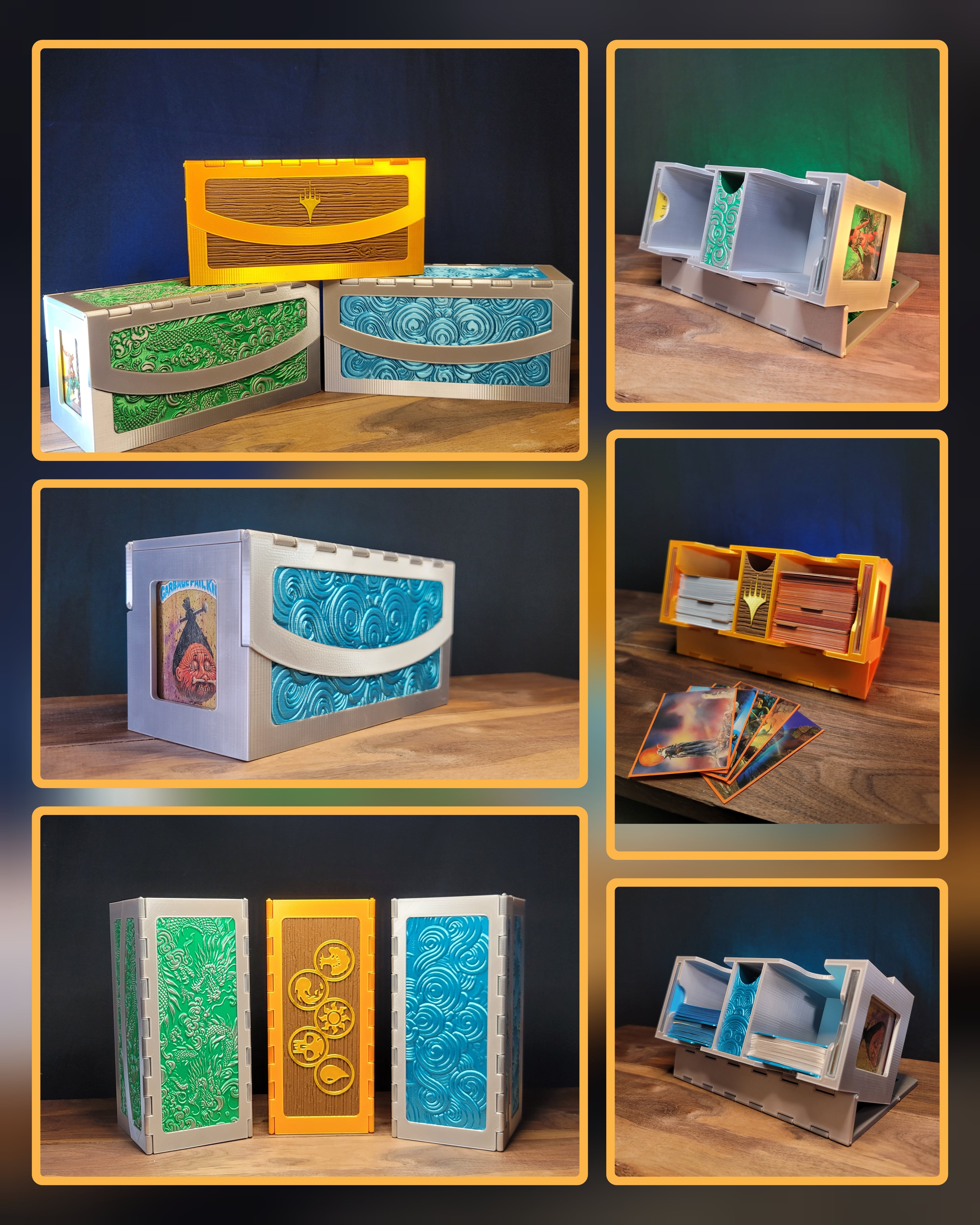 Folding Card Box with multiple panel styles 3d model