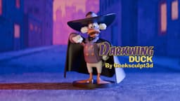 Darkwing Duck-Inspired Figurine - Custom Collectible Art 3d model