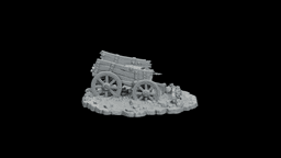 Merchant Cart Ambush Scatter STL - Printable D&D Tabletop Terrain 3d model