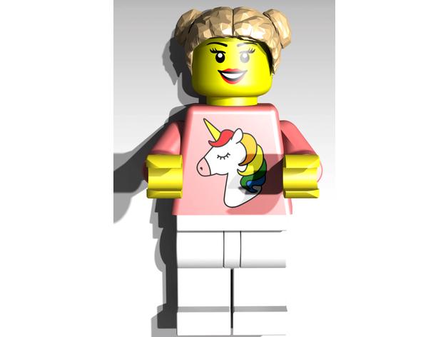 Lego Girl Toilet Paper Holder 3d model