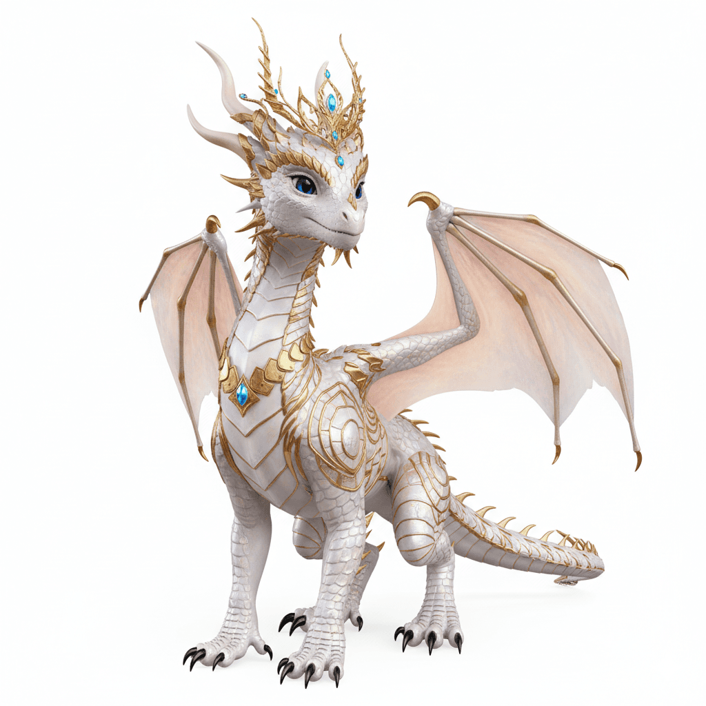 Cute Dragon : Young Queen Dragon Fantasy Creature 3d model