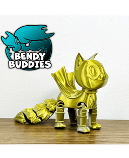 Super Caty Kitten / Cat Articulated / Print-in-Place Hero Creature / Cute Feline Beast 3d model