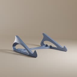 Waveform Laptop Stand – Ergonomic, Airflow-Boosting, Support-Free 3D Print 3d model