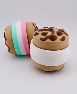 Chocolate Chip Ice Cream Sandwich DOUBLE sided Clicker 3d model