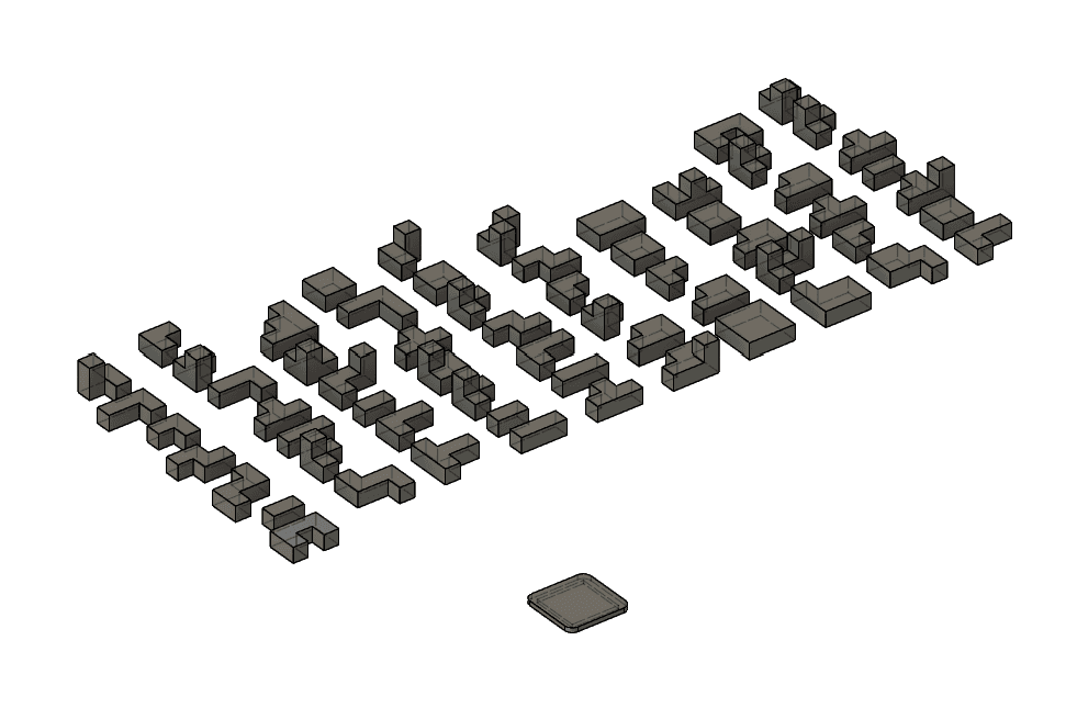 Puzzle cubes 3x3 3d model