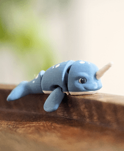 Noddin' Narwal - Articulated fidget Narwal - Ludo animal 3d model