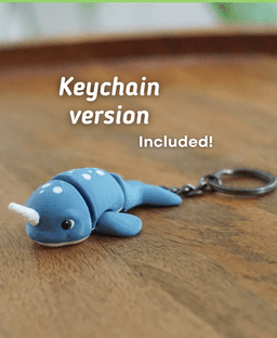 Noddin' Narwal - Articulated fidget Narwal - Ludo animal 3d model