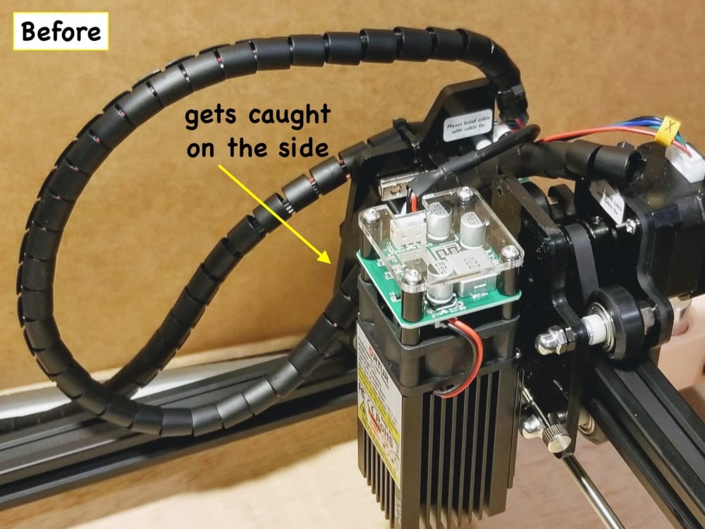 Ortur Laser Master 2 Wire Support Guide (Print or Lasercut) 3d model