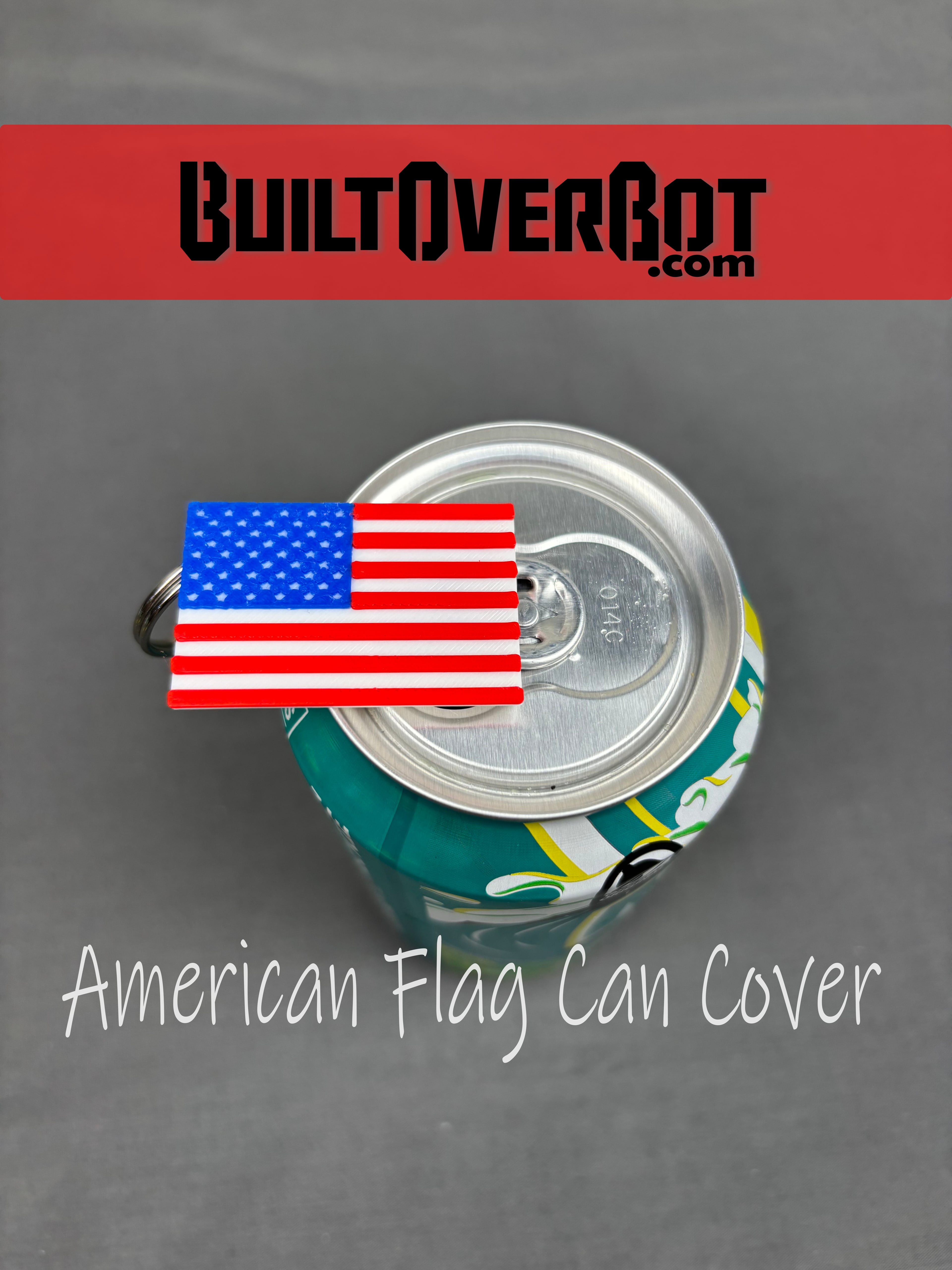 American Flag Soda Can Cover 3d model