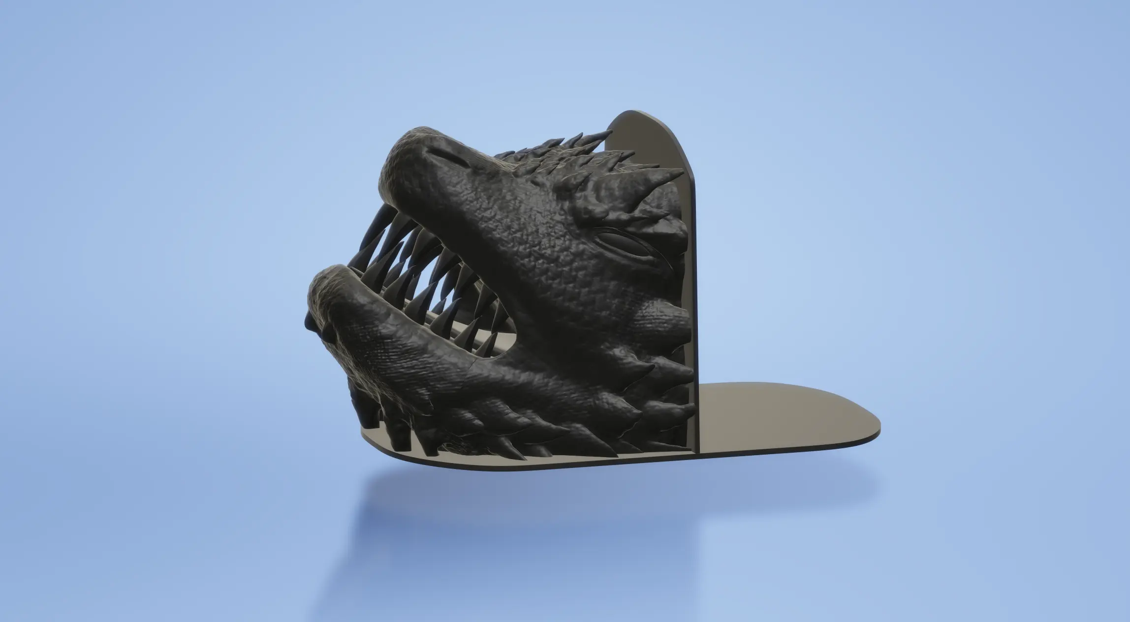 Dragon Head Book End - Adult - Fourth Wing Inspired 3d model