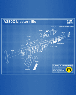 A280C Blaster - Star Wars 3d model