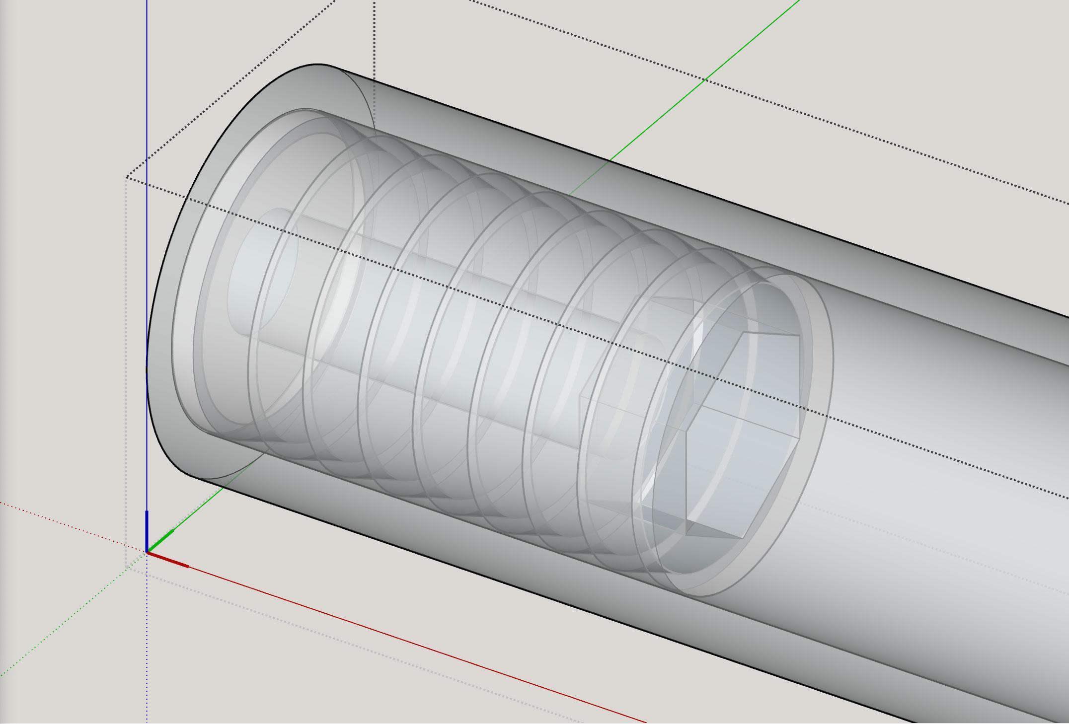 [DIY Panel Saw] Pipe Inner Endcap Nut/Bolt Holder (M8) for .75" ID pipe 3d model