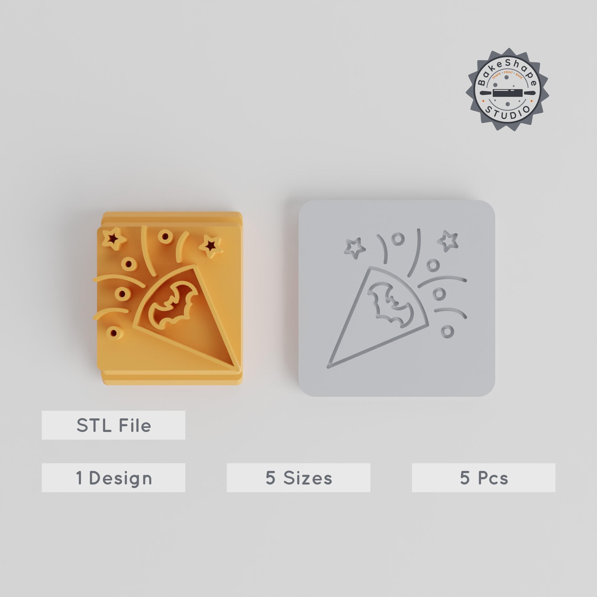 Halloween Stamp Tile Set, 5 Sizes, Perfect for Clay, Cookies & Fondant, Spooky Night Decoration Collection PRODUCT_4062 3d model