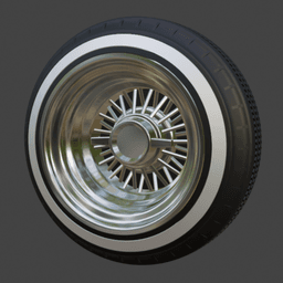 1/64 lowrider wire wheels Trueray straight lace 3d model