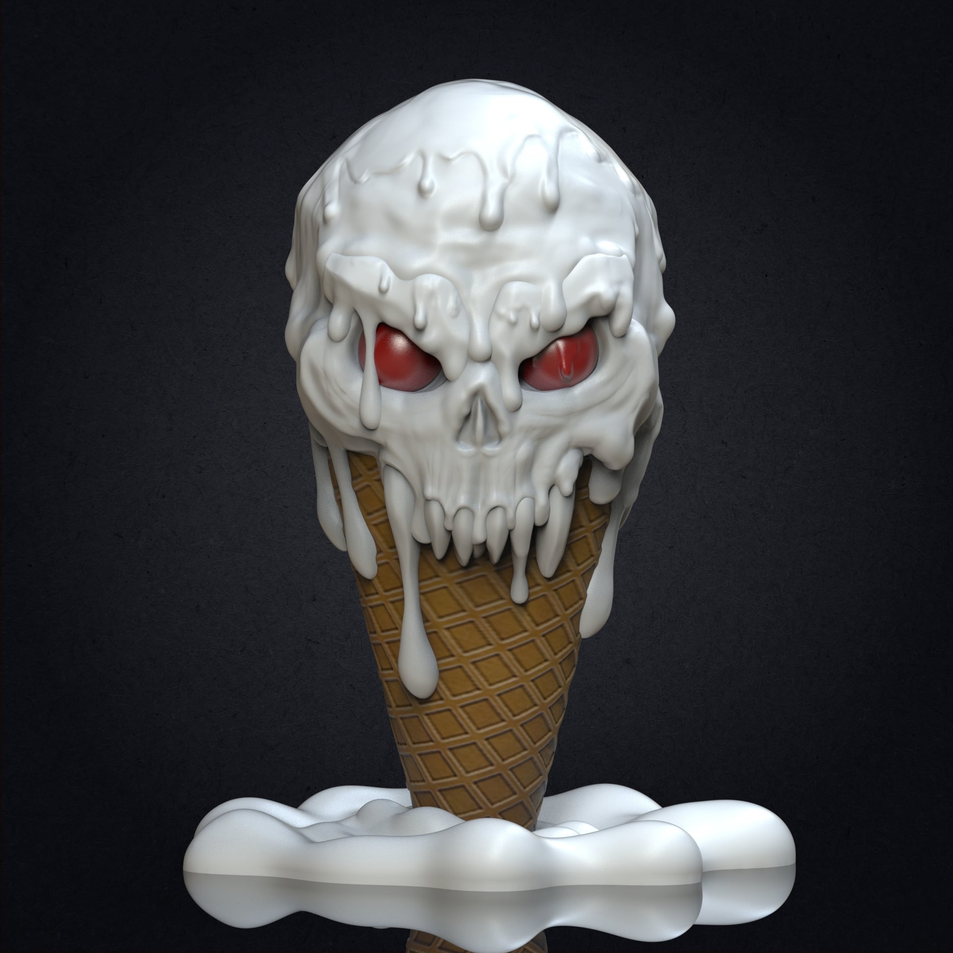 Skull & Cones (Pre-Supported) 3d model