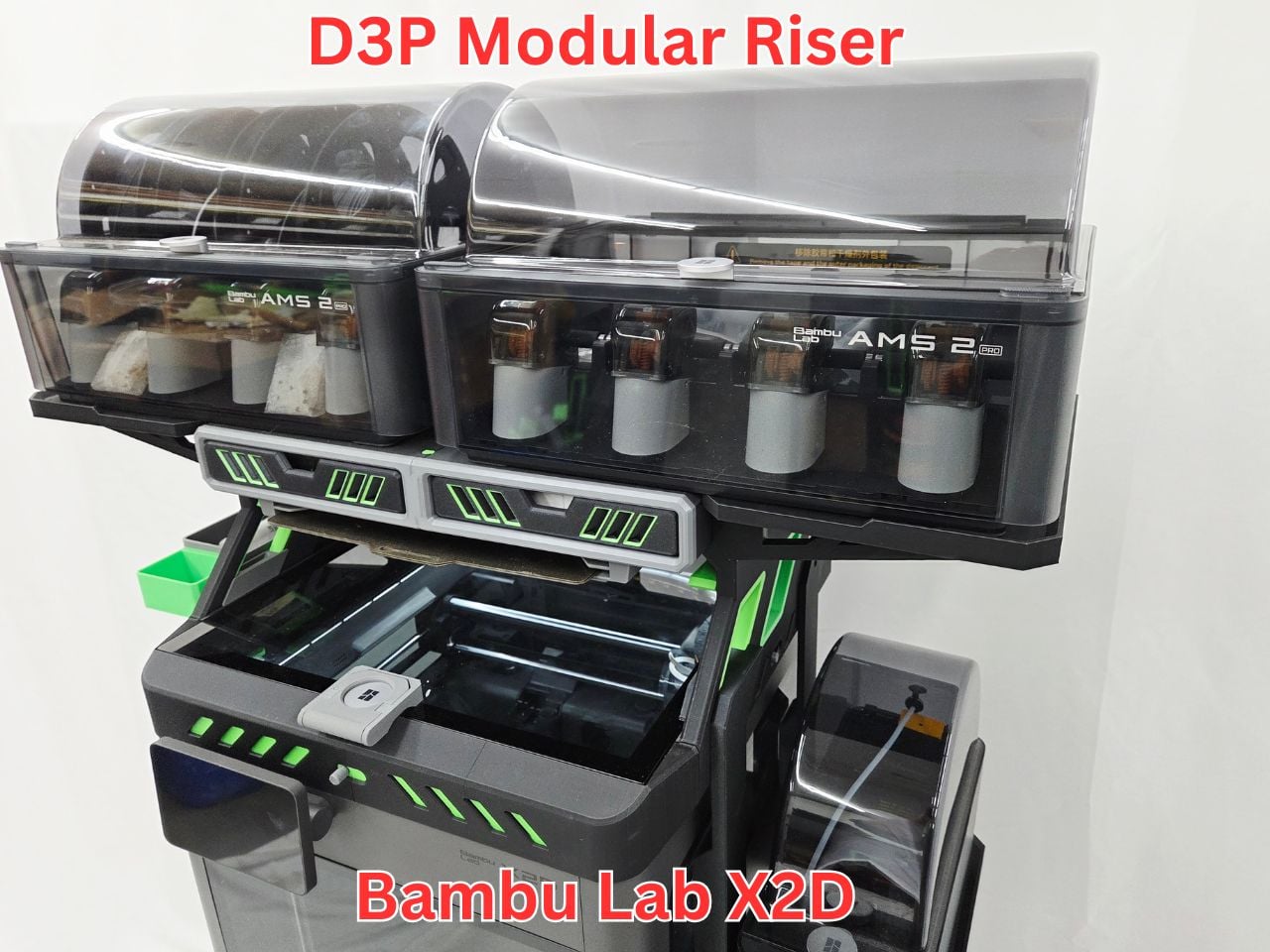 D3P riser for Bambu Lab X2D 3d model