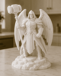 Winged Hammer Paladin STL 3d model