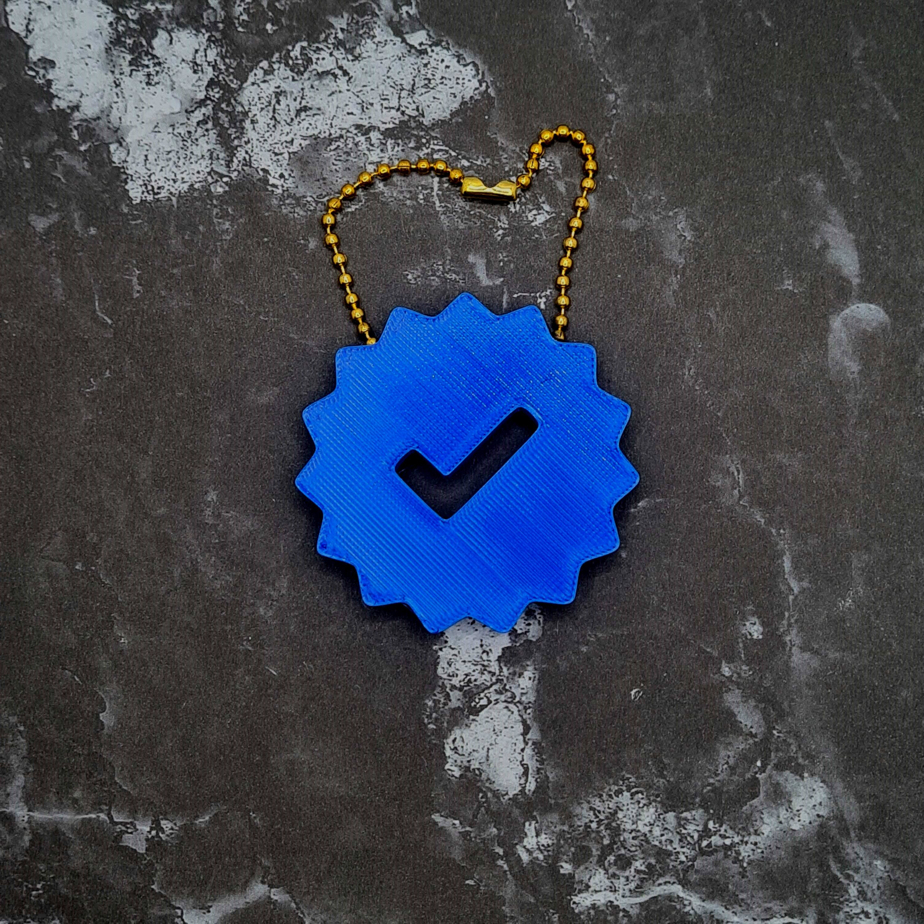 Verified Badge Keychain 3d model