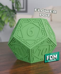 RPG - D12 Flower Pot 3d model