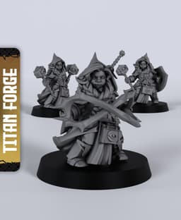 Dwarf Cleric - With Free Dragon - 5e DnD Inspired for RPG and Wargamers 3d model