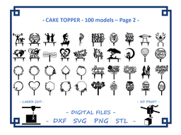 CAKE TOPPER - 100 Models 3d model