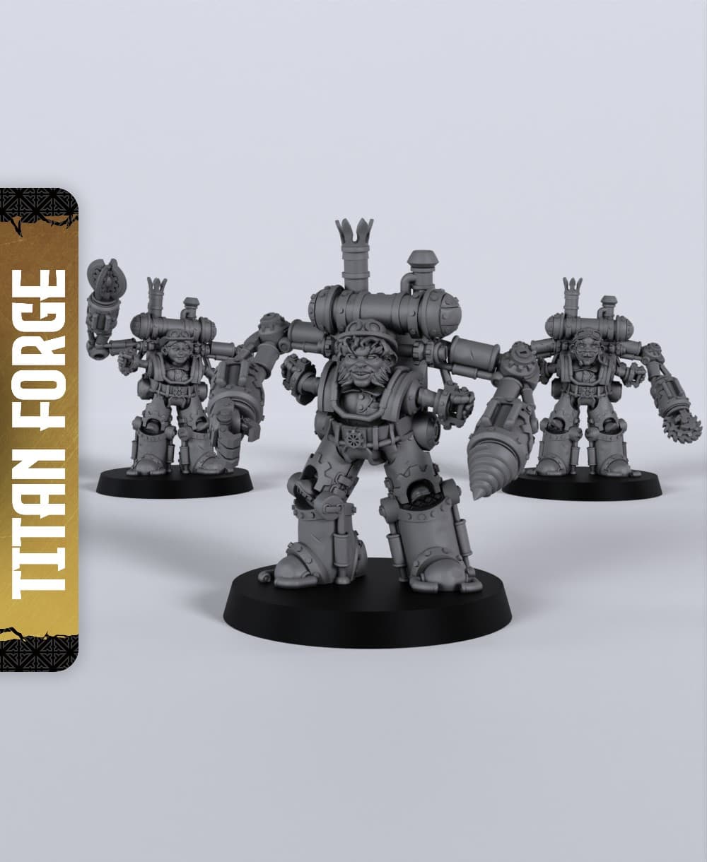 Mecha Gnomes - With Free Dragon - 5e DnD Inspired for RPG and Wargamers 3d model