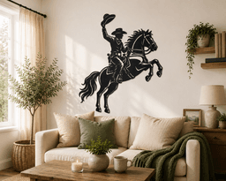 Cowboy Horse Rider 2D Wall Art.3mf 3d model