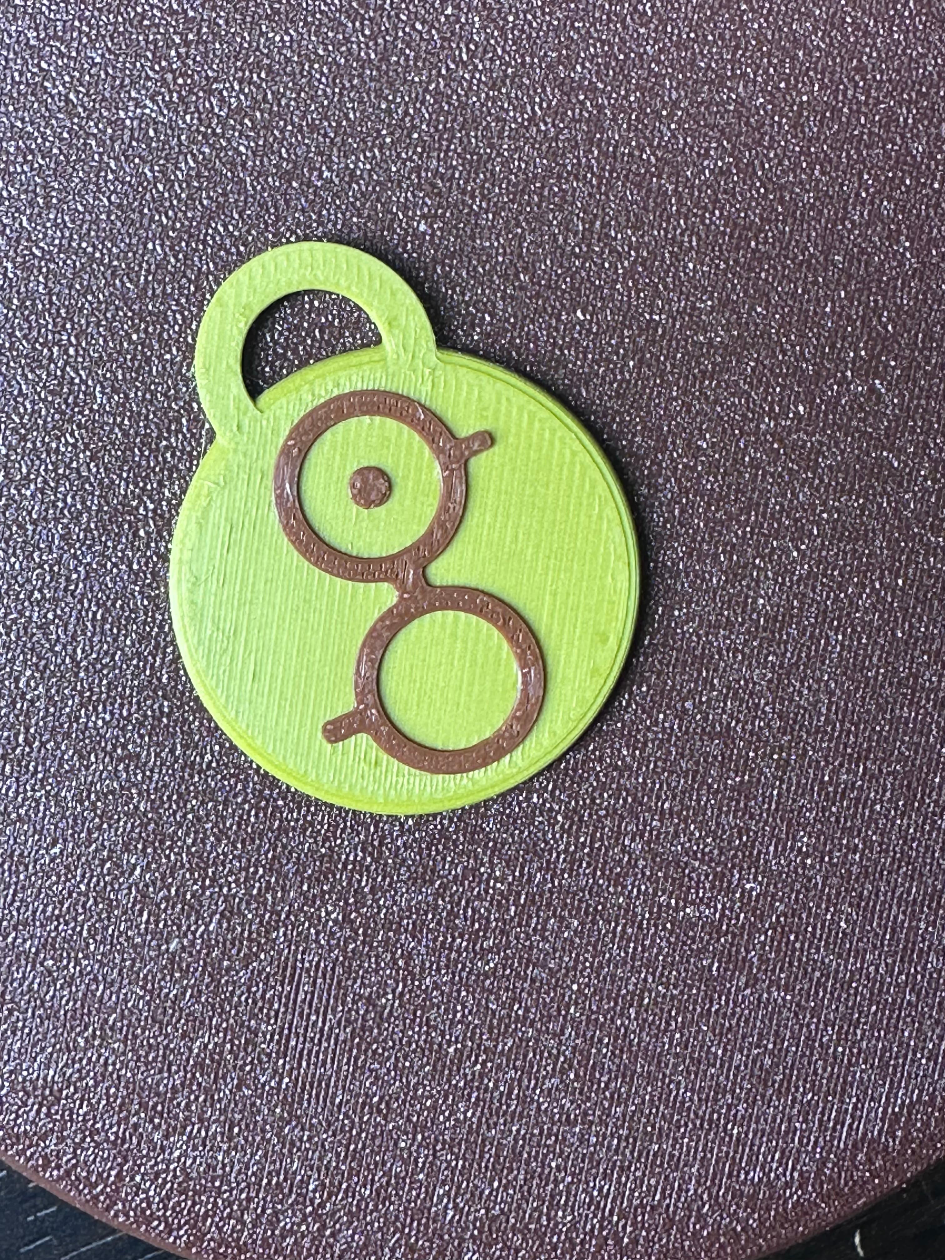 POKEMON UNOWN MMU KEYCHAIN OR BAG PULL “B” 3d model