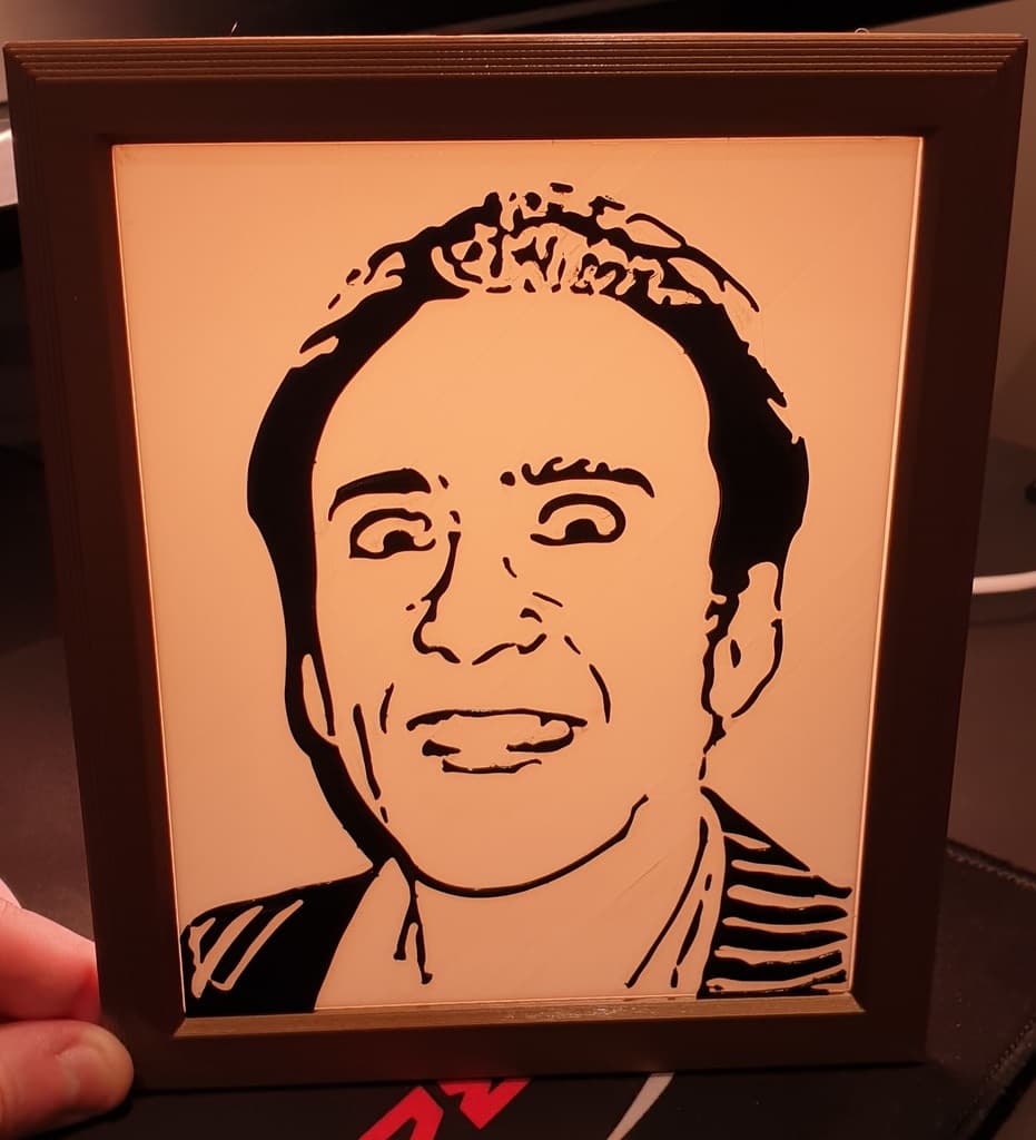 Nic Cage 2.5D Picture 3d model