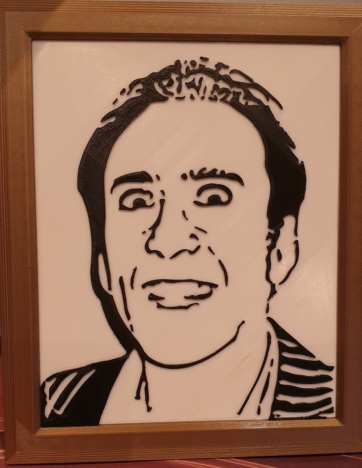 Nic Cage 2.5D Picture 3d model