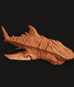 Articulated Great White Shark | Flexi Sea Monster | Mechanical Fidget Toy | Predator Fish 3d model