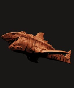 Articulated Great White Shark | Flexi Sea Monster | Mechanical Fidget Toy | Predator Fish 3d model
