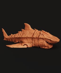 Articulated Great White Shark | Flexi Sea Monster | Mechanical Fidget Toy | Predator Fish 3d model