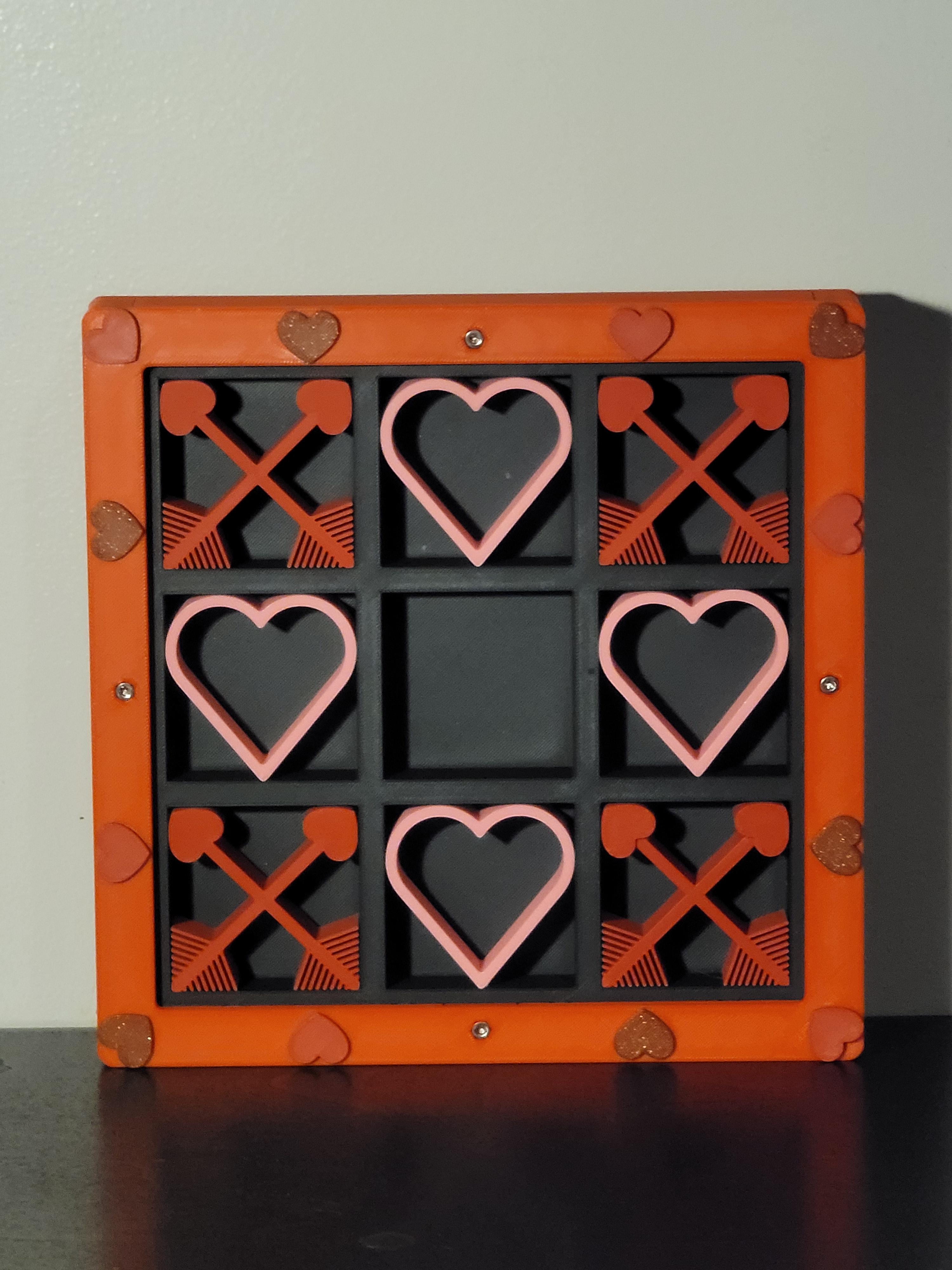 Enigma 0 front border - valentines hearts.stl 3d model
