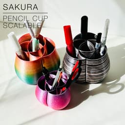 SAKURA | Scalable Pencil Holder 3d model