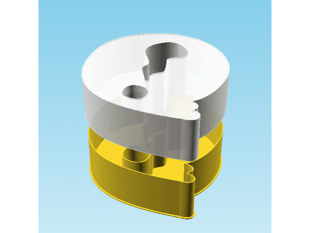 Ghost EXCLAMATION MARK, nestable box (v2) 3d model