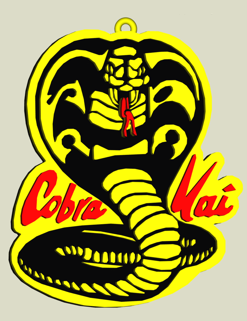Cobra Kai key chain, earring, dogtag, jewlery 3d model