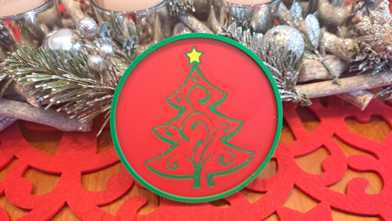 Christmas Coaster - Tree 3 3d model