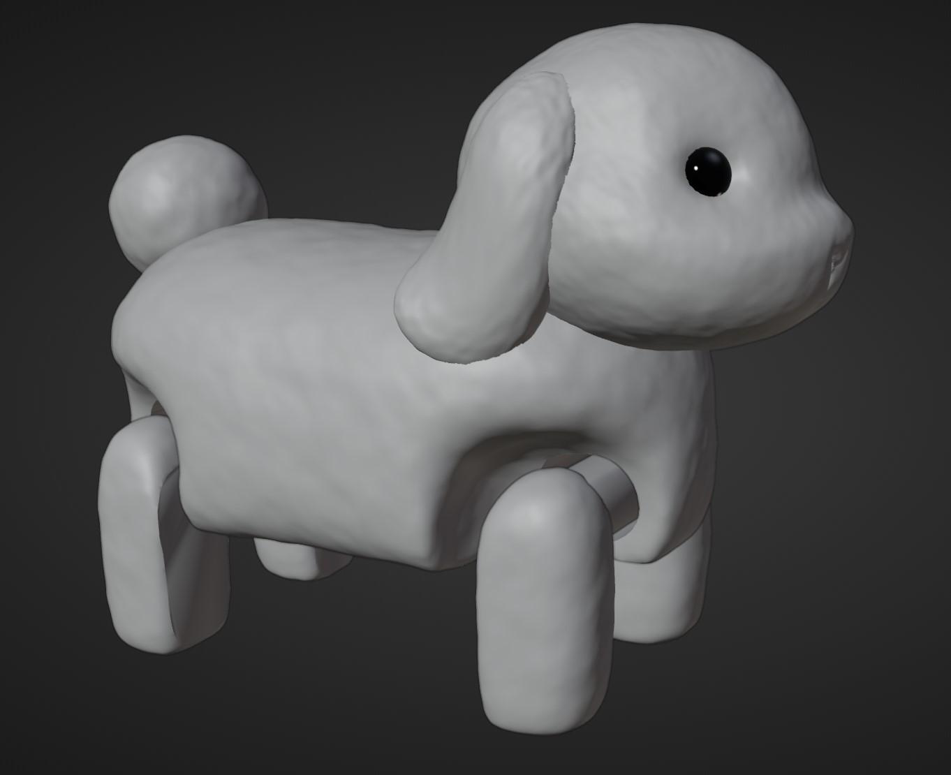 Articulated Cute Bunny 3d model