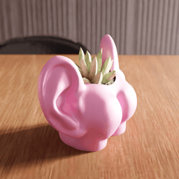 Surrealist Body Art Ear and Torso Decorative Planter 3d model