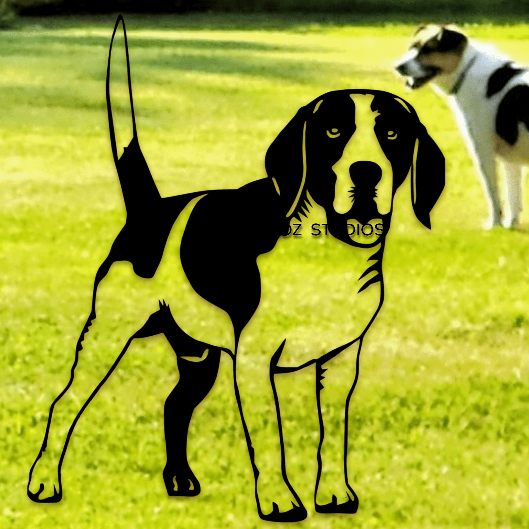 Realistic Beagle wall art dog wall decor 2d animal decoration 3d model