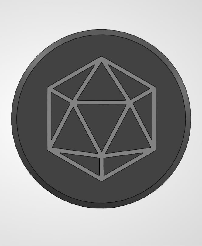 D20 Dice Container And Tray Threaded 3d model