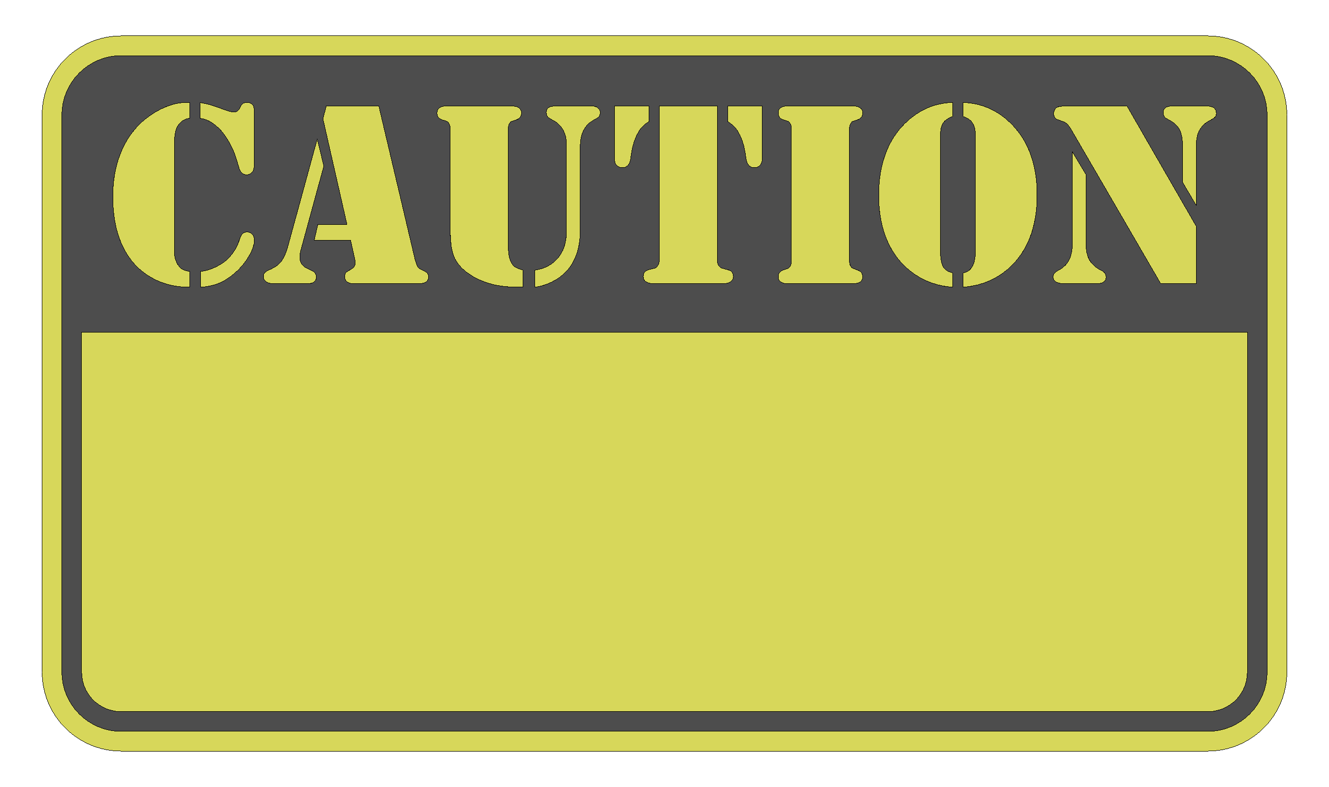 Blank Caution Sign 3d model