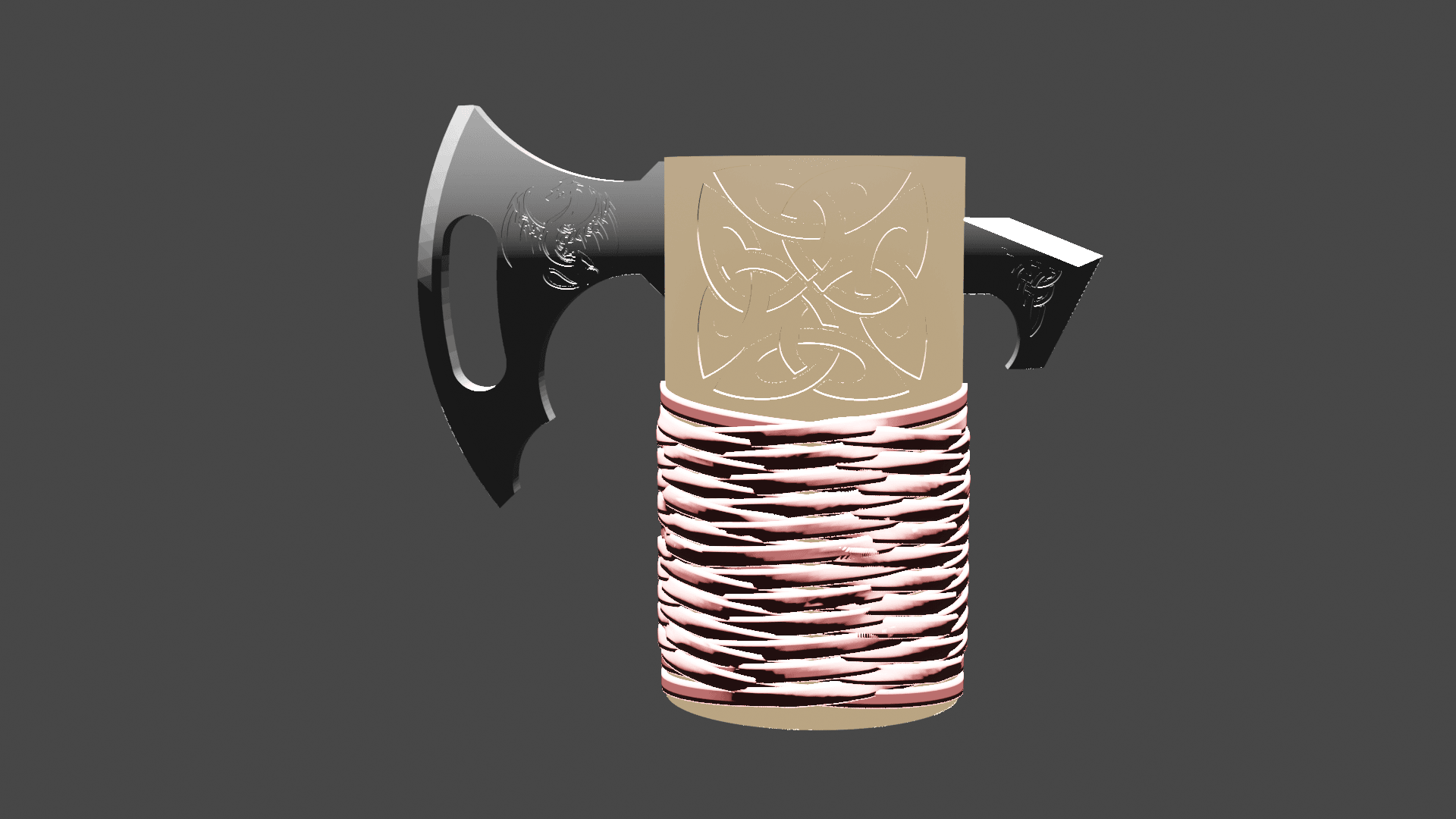 Viking Axe Can Cup 3d model
