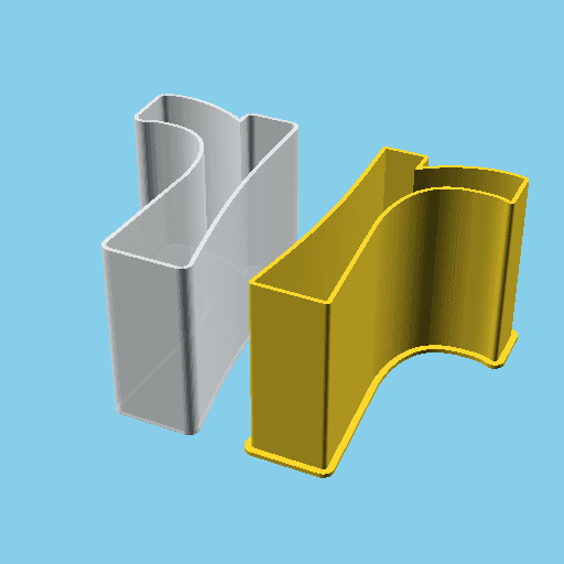 LATIN SMALL LETTER R, nestable box (v1) 3d model