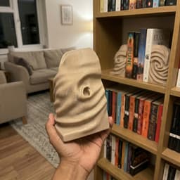 Arrakis Sands Bookend | Dune-Inspired Desert Swirl | Premium STL & OBJ 3d model